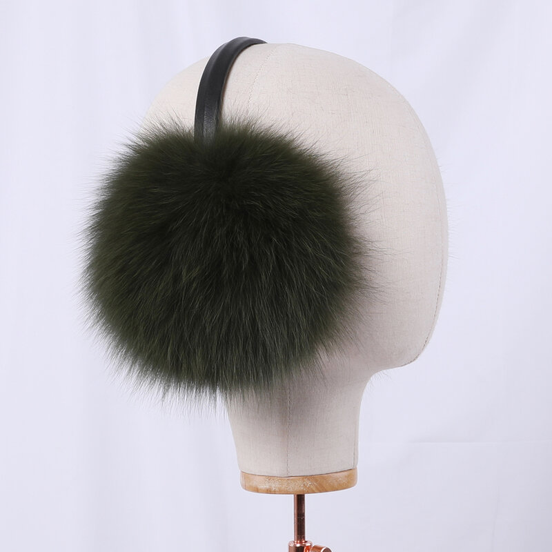 本物のキツネのアライグマの毛皮ハング耳カバー暖かい冬のイヤーマフ帽子耳イヤーマフコールドイヤーマフソフトイヤーウォーマー耳保護ヘッドバンド