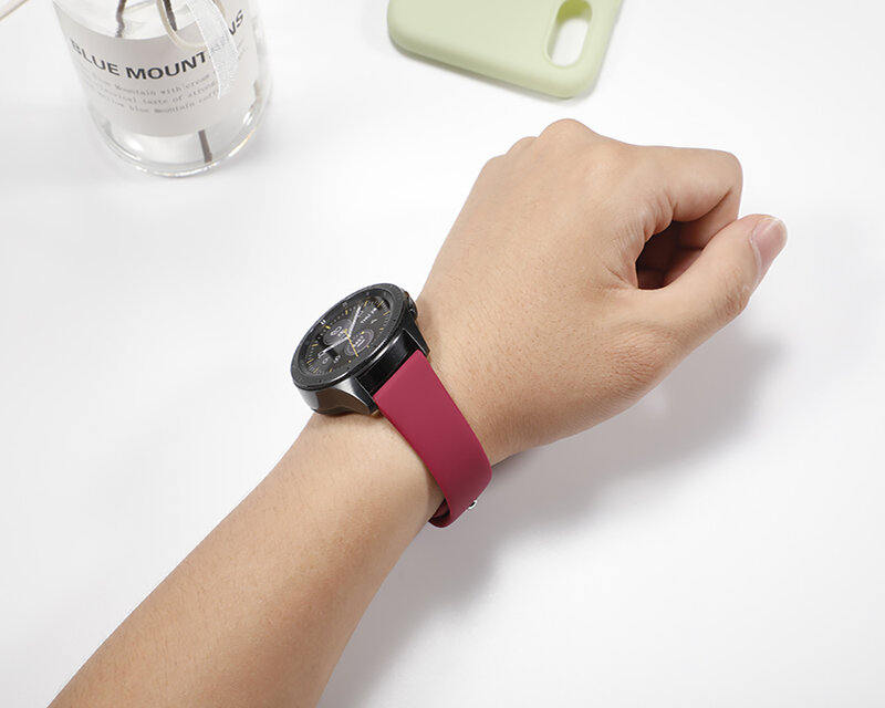Silicone strap for Galaxy Watch Active 42mm 20mm Watch Strap Bracelet Samsung Gear Sport S2 amazfit bip Smart watchbands