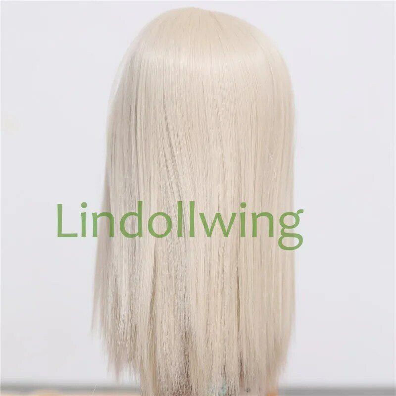9-10 inch Blyth Wig Long Light Blonde Straight Hair 0809