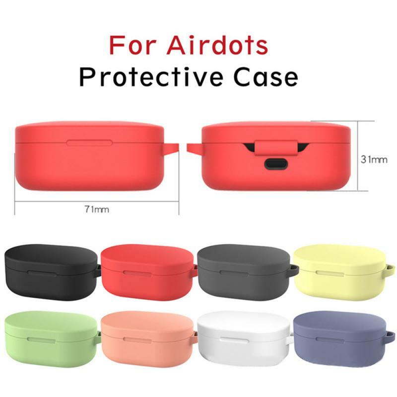 2020 NEW Silicone Case for AirDots Headphone Case for Xiaomi Bluetooth Headphone Cover Liquid Headset Case with Hook