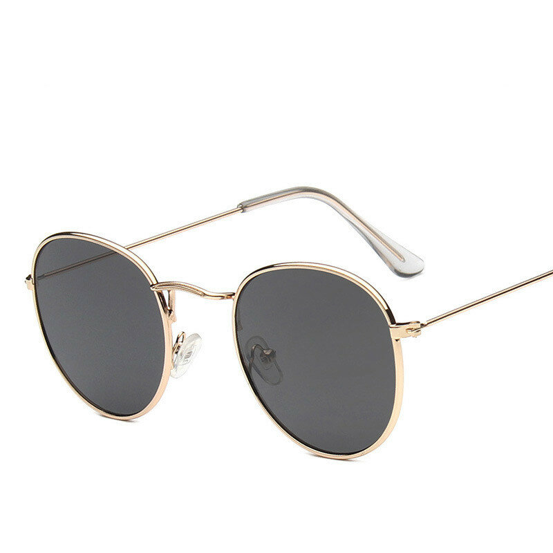 2022 Vintage Alloy Women Sunglasses Luxury Brand Designer Classic Small Frame Driving Mirror Eyewear Oculos De Sol Masculino