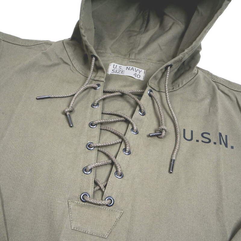 WWII WW2 US Navy USN uniformes abrigo Retro Sudadera con capucha chaqueta verde militar