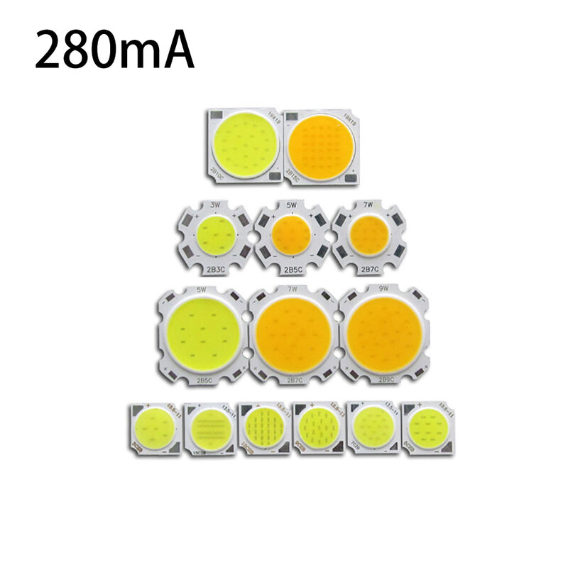 5pcs/lot COB LED Chip 3w 5w 10w 12w 15w Flip Chip Light Board 2011 2820 1917 SMD White COB Lamp Beads Light Source for Downlight