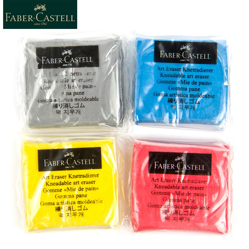Faber-castell 127220 guma miękka gumka wytrzeć plastyczność ugniatana guma do sztuki Pianting projekt szkic plastelina piśmienne