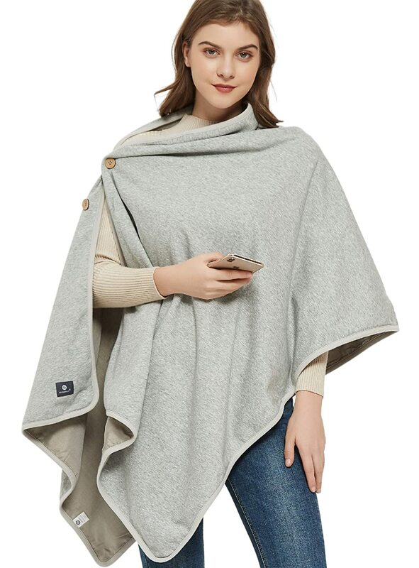 Одеяло с серебряной оболочкой, искусственное пончо с оболочкой | Защита от излучения | Большое одеяло для беременных, искусственное одеяло с защитой от излучения