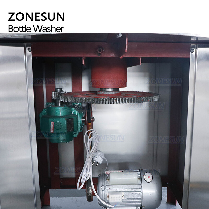 Zonesun ZS-WB32 máquinas de lavar garrafa externa ajustável nivelamento semiautomática leite garrafas de suco de vinho enxaguamento máquina