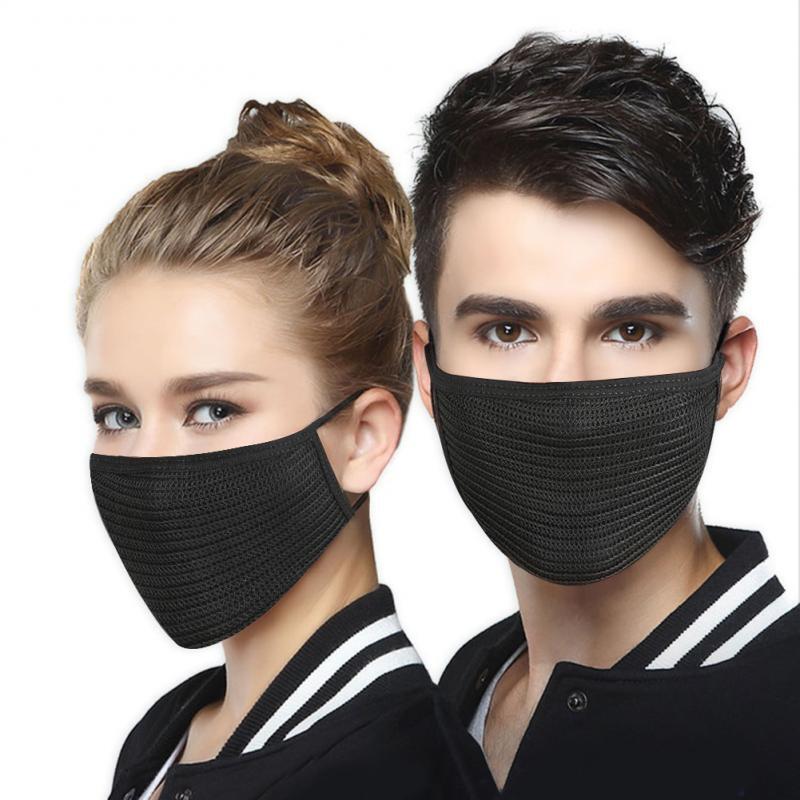 Maschera per naso e bocca coperchio antipolvere per bambini nero riutilizzabile coreano/giapponese