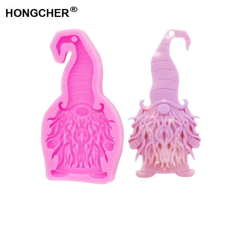 New Gnomish keychain mold, dwarf earring mould Santa silicone mold cake silicone mold kitchen baking cooking gadgets Clay mould