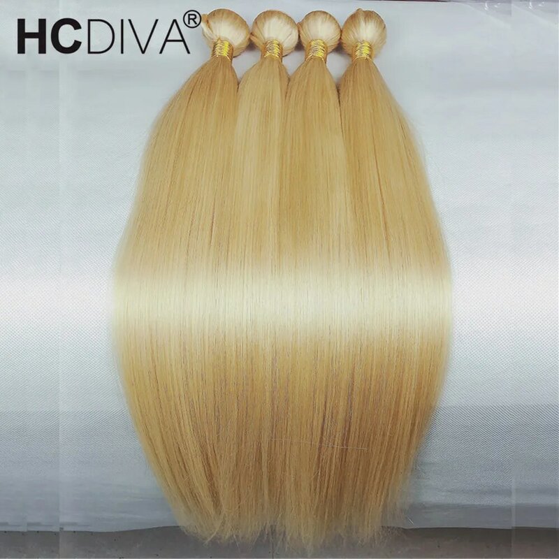 613 bündel Brasilianische Menschliche Haarwebart 38 40 Zoll Bundles Remy Gerade Blonde Menschliches Haar großhandel bundles 4x4 spitze Schließung