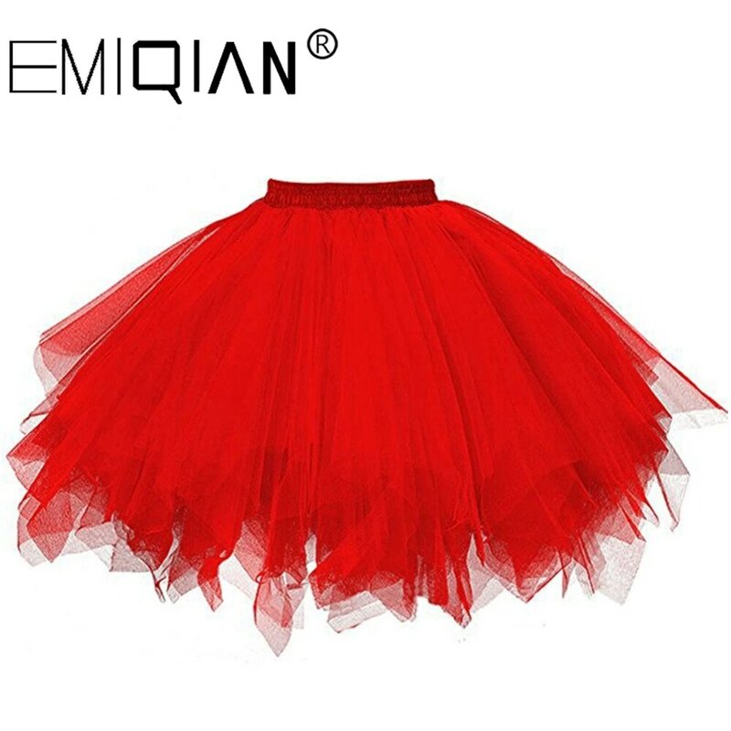 Short Petticoat Tulle Skirts Womens Elastic Stretchy Layers Summer Adult Tutu Skirt Underskirt