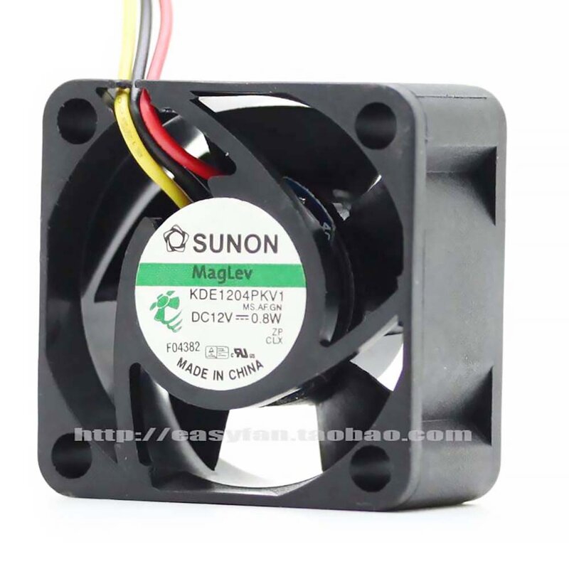 Sunon-正方形のサーバー冷却ファン,3線式,2個,kde1204pkv1 ms.a.gn,40x40x20mm,40mm,4cm,dc12v 0.8w