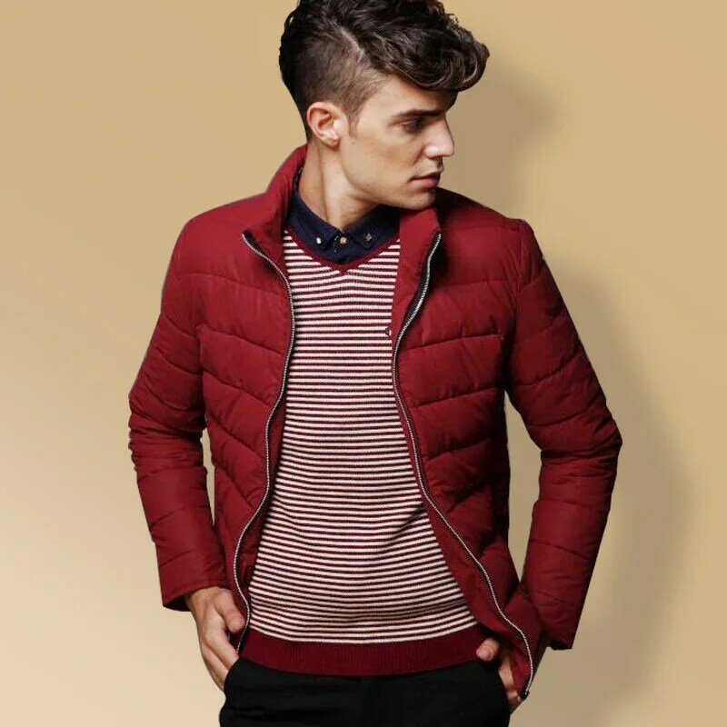 Jaqueta de algodão fina masculina, casaco de cor sólida, MRMT, 2024
