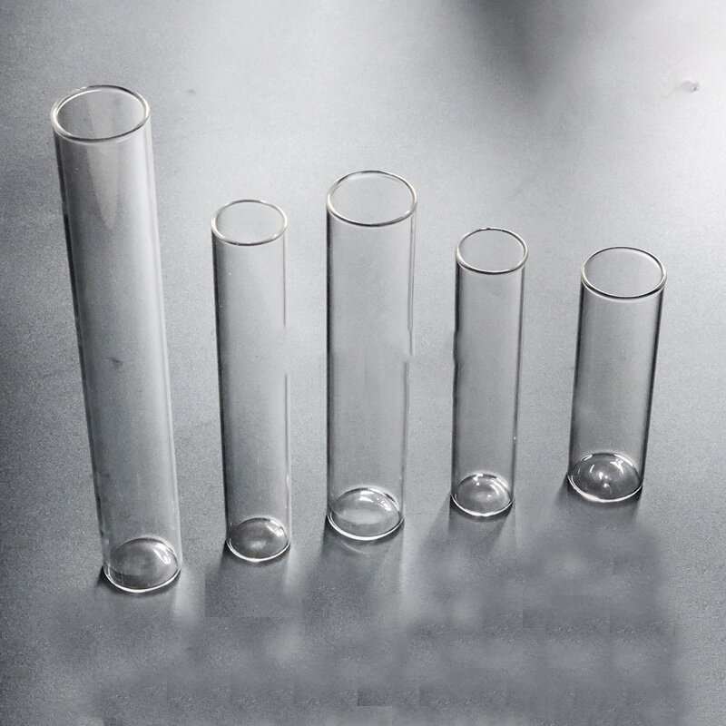 평평한 마우스 유리 테스트 튜브, 평평한 바닥 테스트 튜브 직경 12mm, 13mm, 15mm, 18mm, 20mm, 25mm, 30mm