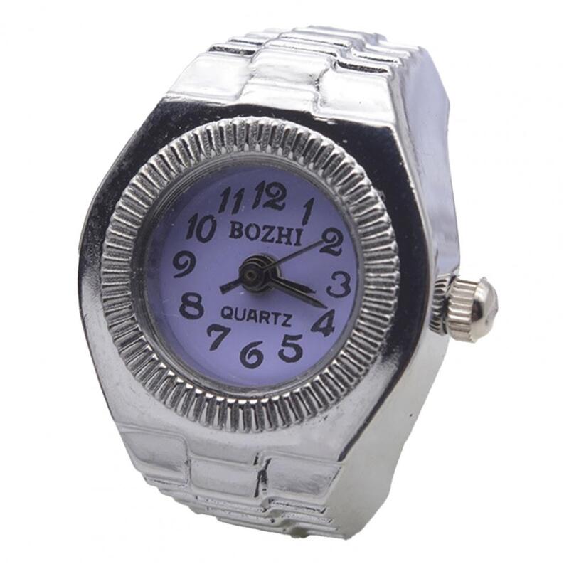 Couple Watch High Elastic Adjustable Alloy Fashionable Finger Ring Watch for Men