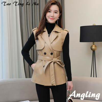 Tao Ting Li Na – veste en cuir de mouton véritable pour femme, printemps, R43