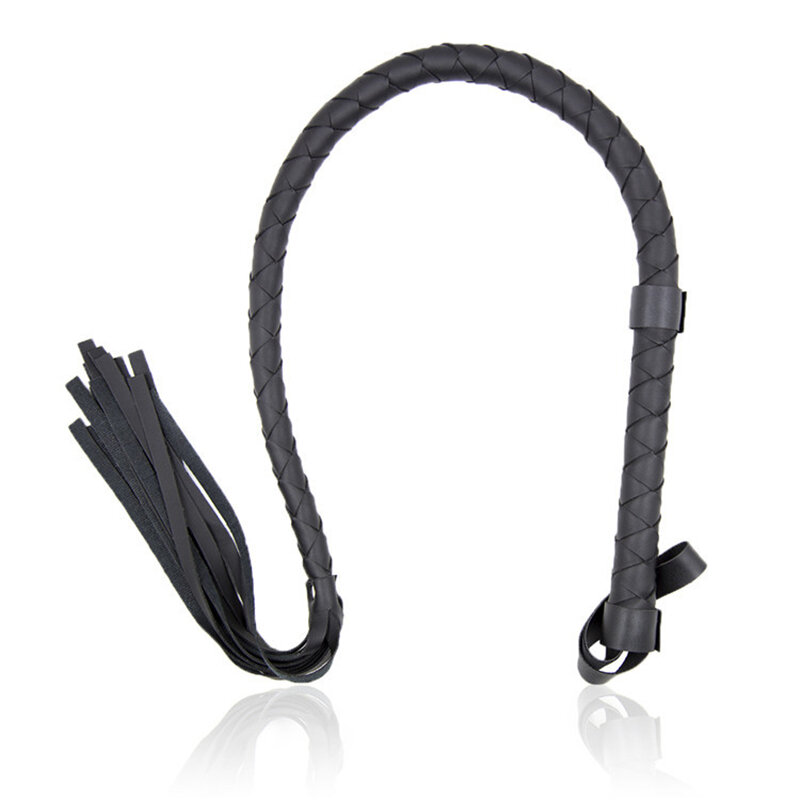 High Quality Black pu Leather Bullwhip Horse Whip,Riding Crop.Equestrianism Horse Crop