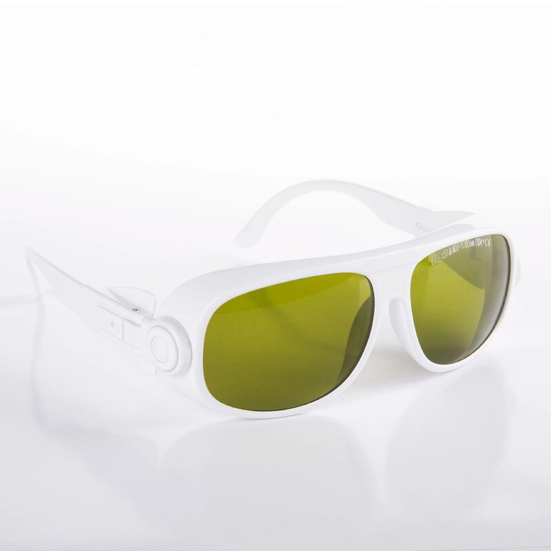IPL 安全メガネ/ゴーグル/眼鏡 200-2000nm 、 CE 認定、 OD 2 + 良い VLT % 白フレーム