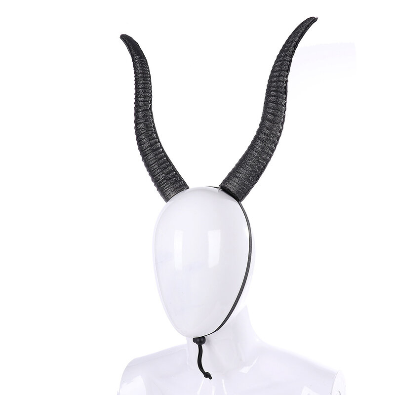 Adjustable Festival Carnival Halloween Party Foam Decorative Long Horn Headwear Christmas Costume Role