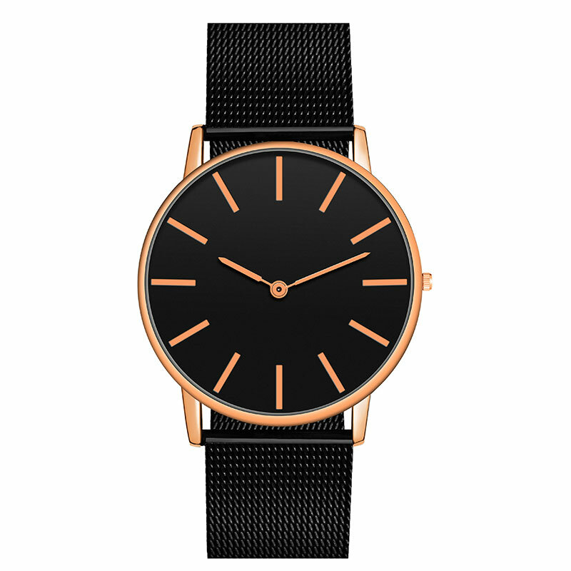 Mulher moda Relógios Top Marca de Luxo Relógio de Quartzo da Mulher Magro Ocasional Malha de Aço Sport Watch Relogio masculino
