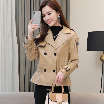 Tao Ting Li Na Women Spring Genuine Real Sheep Leather Jacket R45