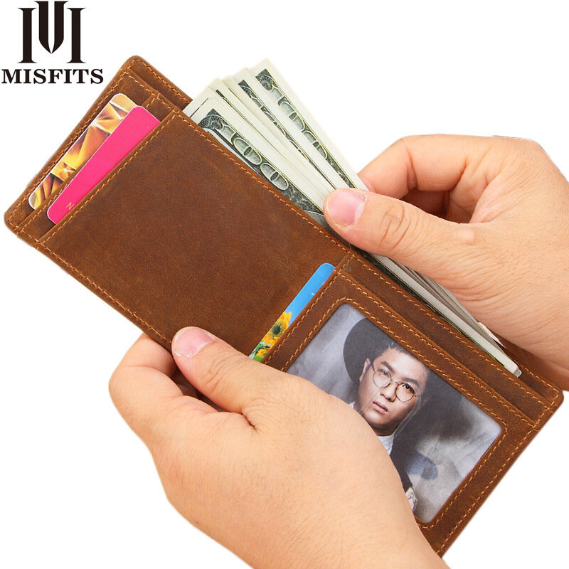 MISFITS identyfikator firmy etui na karty kredytowe posiadacz karty moneta torebka prosta konstrukcja pieniądze i portfel na karty posiadacz karty mężczyźni/kobiety portfele