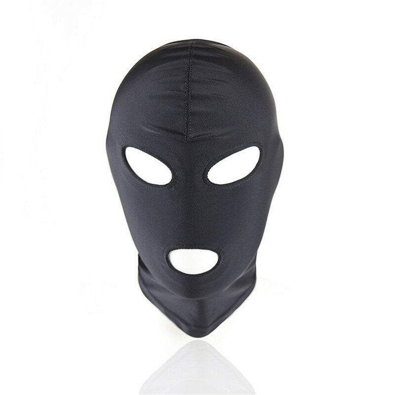 Fetysz M L 4 styl erotyczny maska kaptur seksowna bielizna otwarte płytki maska na oczy BDSM nakrycia głowy Cosplay niewolnik niewolnik intymne towary