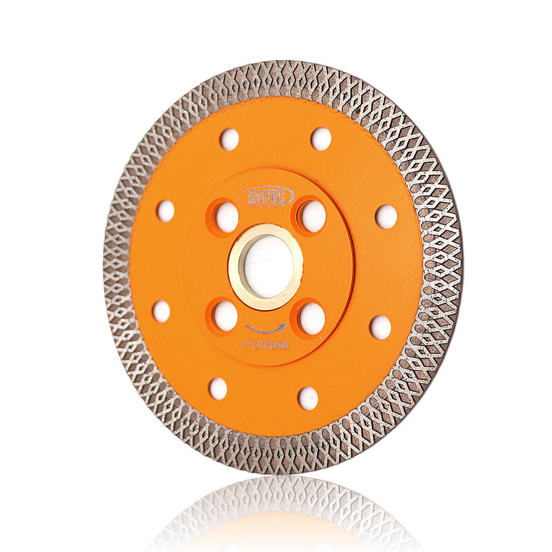 BGTEC 다이아몬드 커팅 디스크 X 메쉬 터보 세라믹 도자기 타일 대리석 커터 플레이트 톱날, 4/4.5 인치, 105mm, 115mm, 125mm, 1 개