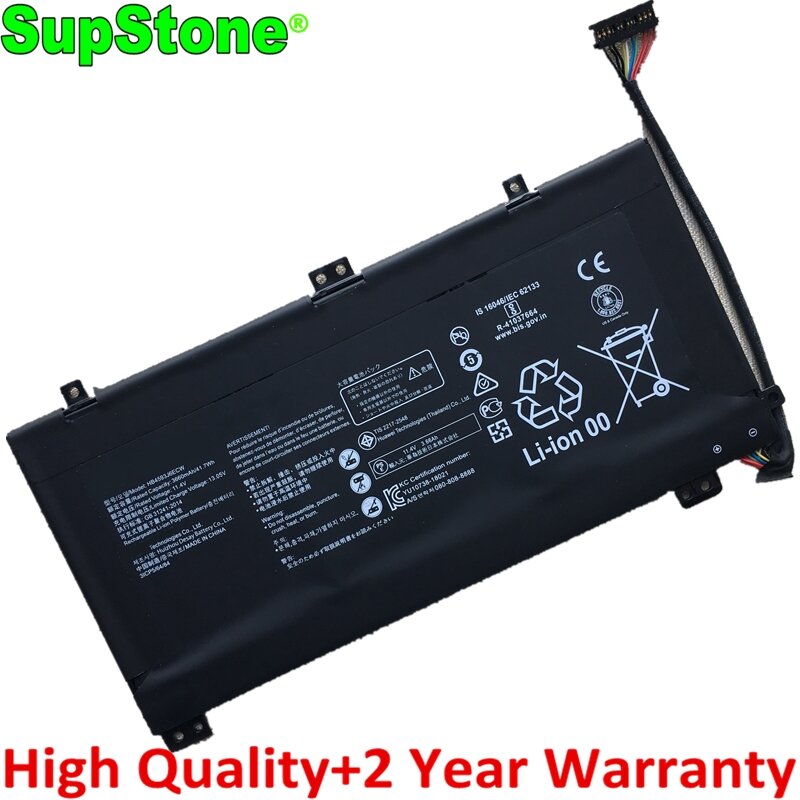 Supstone nova bateria do portátil hb4593j6ecw para huawei matebook 13(2020) WRTB-WFE9L WRT-WX9 w29 w19 HN-W19L
