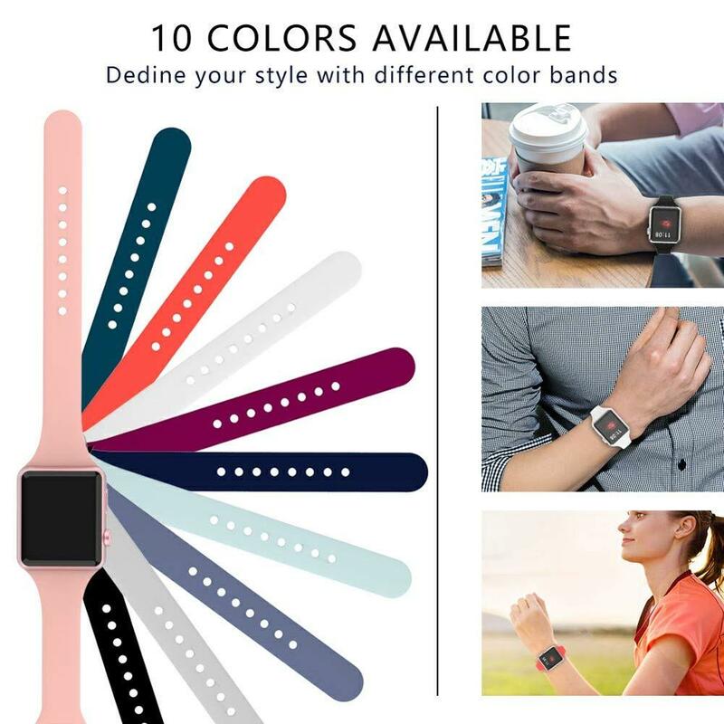 Slim bands For apple watch band 4 44mm 40mm (iwatch 5) applewatch 3 2 1 strap 42mm 38mm silicone Wrist belt Accessories
