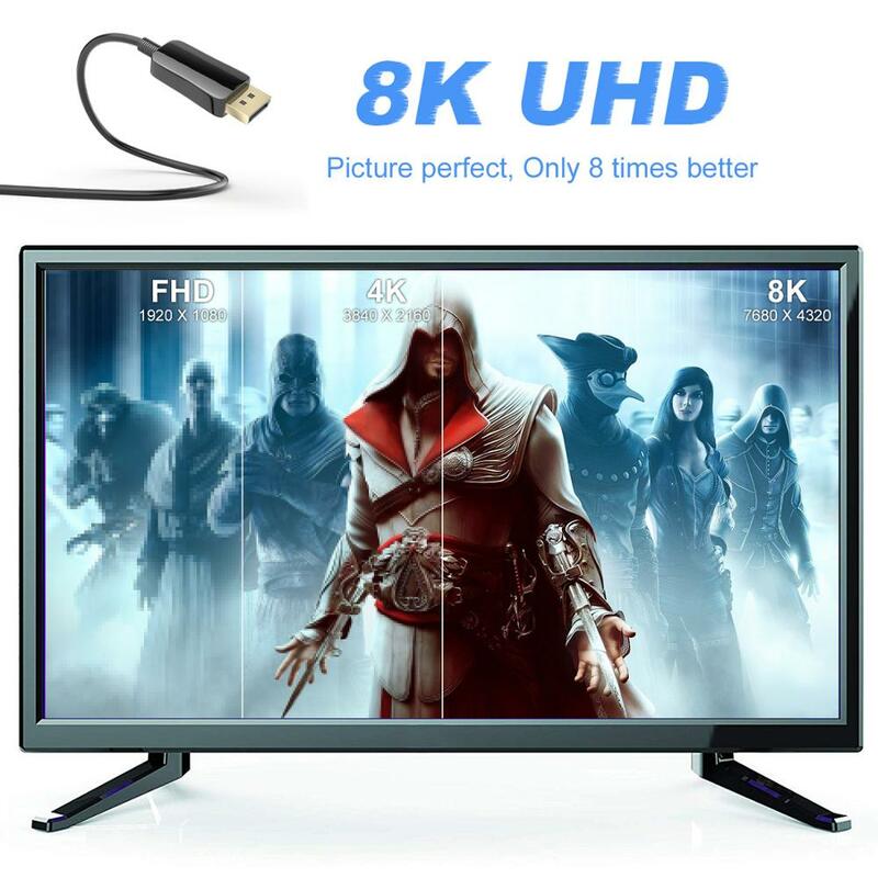 DisplayPort 1.4 8K Fiber optic cable DP to DP Ultra High Speed 32.4Gbps 8K@60Hz 4K@144Hz HDR For computer Projector Gaming Video
