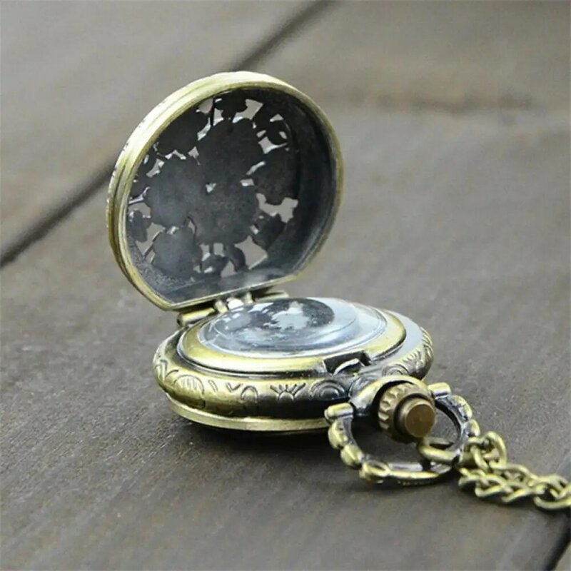 Винтажные мужские часы в стиле ретро, кварцевые часы в стиле стимпанк с резьбой по ожерелью и подвеской на цепочке, женские карманные часы, часы с подвеской