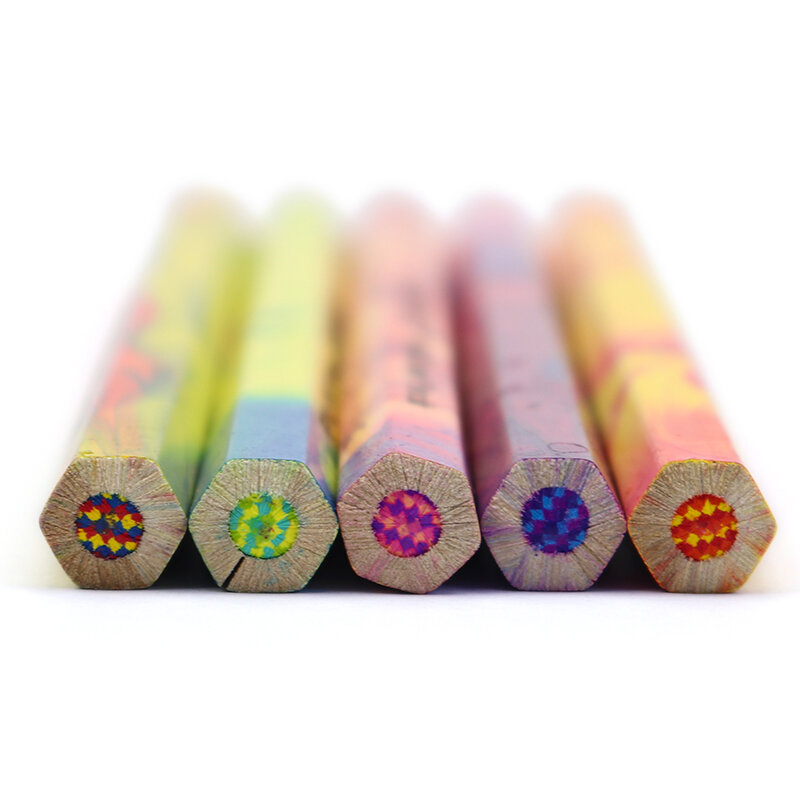 Lápiz De madera multicolor, lápices De plomo gruesos De 4 colores, lapislázuli De Cor, suministros De dibujo y boceto