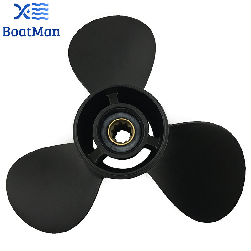BoatMan® 9.25x12.5 Propeller for Mercury Outboard Motor 25HP 28HP 30HP10 Tooth Spline 48-896900A40 Aluminum Boat Accessories