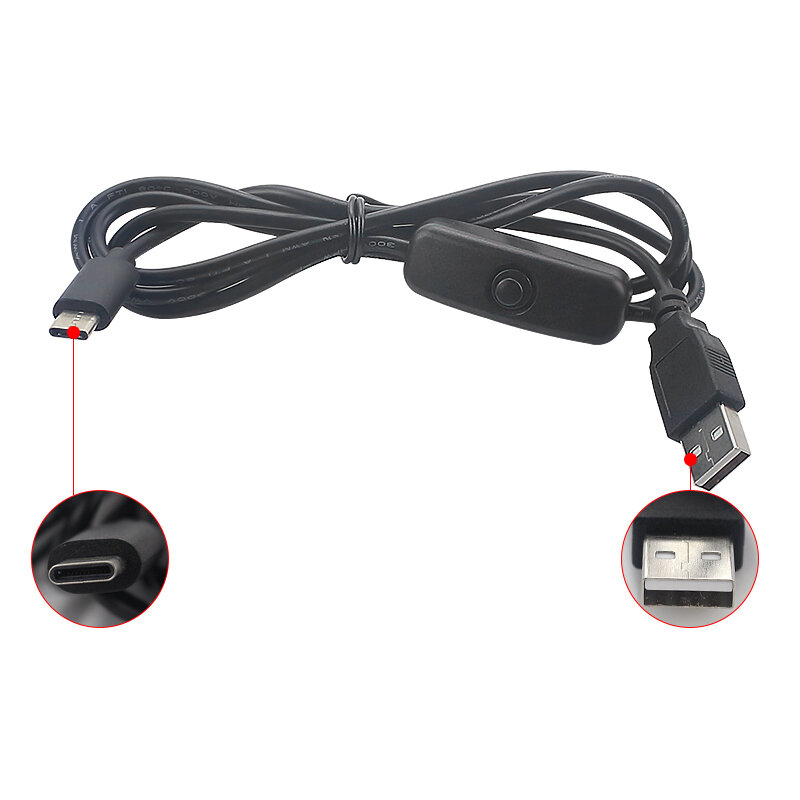 Adaptor daya USB Tipe C Raspberry Pi, catu daya 4 5V 3A EU US UK SU dengan sakelar ON/OFF untuk Pi 4 Orange Pi 3 4 LTS