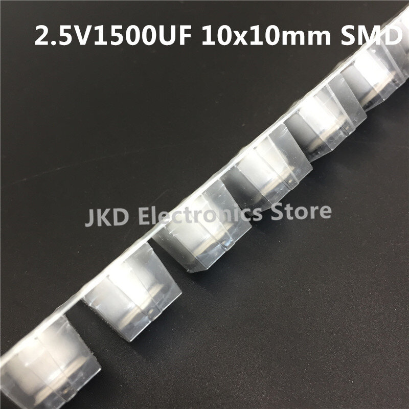 10 sztuk/partia 1500uF 2.5V 10x10mm EPLC 2.5V1500uF SMD stałe kondensator dobrej jakości SMD