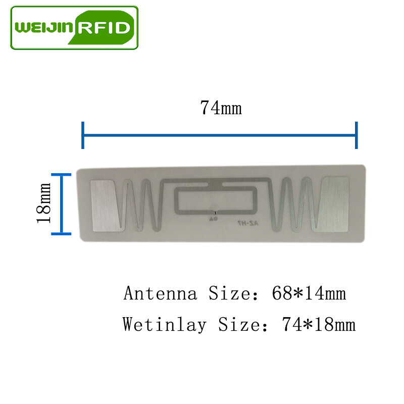 Autocollant RFID UHF NXP Ucode7 AZ-H7, incrustation humide 915mhz 900 mhz 868MHZ 860-960mhz, carte intelligente EPCC1G2 6C, étiquette autocollante RFID passive