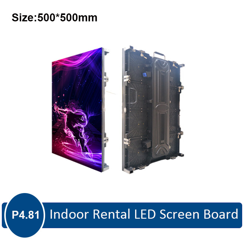 Hot Sale P4.81 Indoor 500*500mm Die-cast aluminum Rental Cabinet LED Screen Board