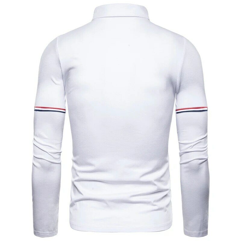 2021 jesień nowa męska koszulka Polo z długim rękawem Casual Fashion sportowa koszulka Polo
