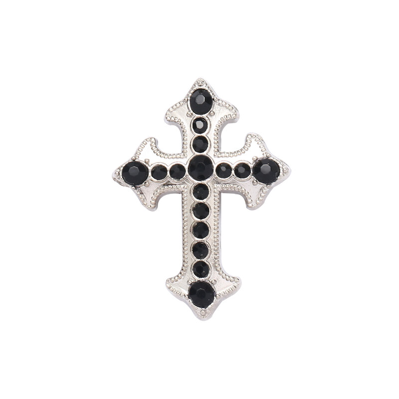 12pcs/lots Cross rhystone Metal flower Conchos white rhinestone decoration Belt accessories accessories