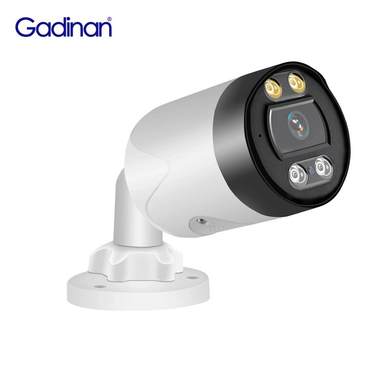 Gadinan-cámara IP de seguridad para exteriores, videocámara HD 4K POE resistente al agua, visión nocturna en Color, Audio bidireccional, H.265 +, videovigilancia