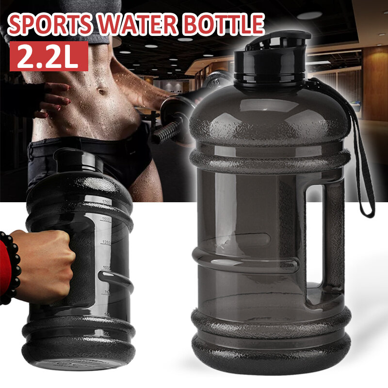 2.2L Water Jug Sport Gym Plastic Water Bottle Large Capacity Leakproof Training Plastic Sports Bottles