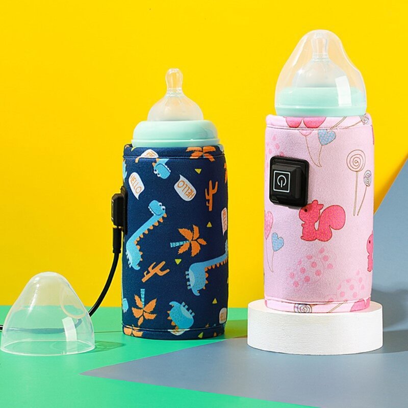 Penghangat Botol Bayi USB Portabel Penghangat Susu Travel Botol Susu Bayi Penutup Panas Termostat Pemanas Makanan
