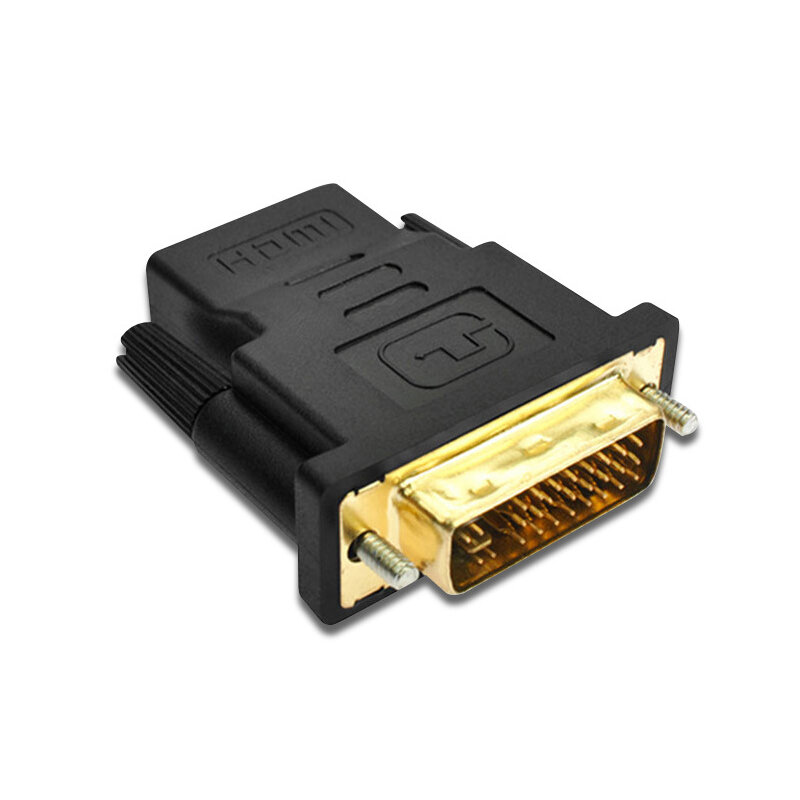 Adaptador DVI macho a HDMI hembra compatible con conector DVI (24 + 5) a HDMI