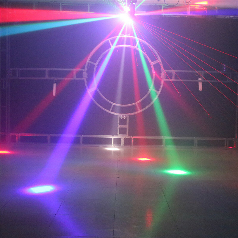 DJ ดิสโก้ไฟ LED ไฟ LED Beam เลเซอร์ Strobe 3in1หัวฟุตบอล DMX ไนท์คลับปาร์ตี้แสดงแสงเวที