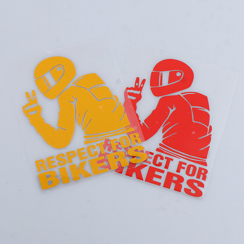 1/2Pcs Respect Biker Sticker Voor Op Auto Motorfiets Vinyl 3D Stickers Motorfiets Vinyl 3D Stickers En Stickers