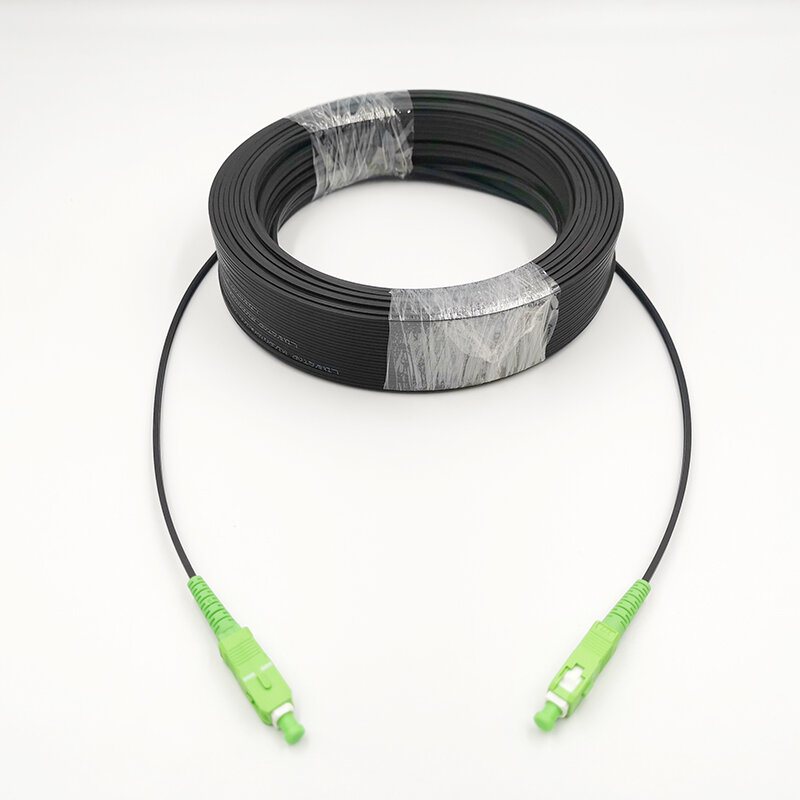 SC/APC-SC/APC na świeżym powietrzu przewód zanurzeniowy SC APC SM Simplex FTTH Drop kabel krosowy jednomodowy światłowodowy kabel jumper 10 M-50 M