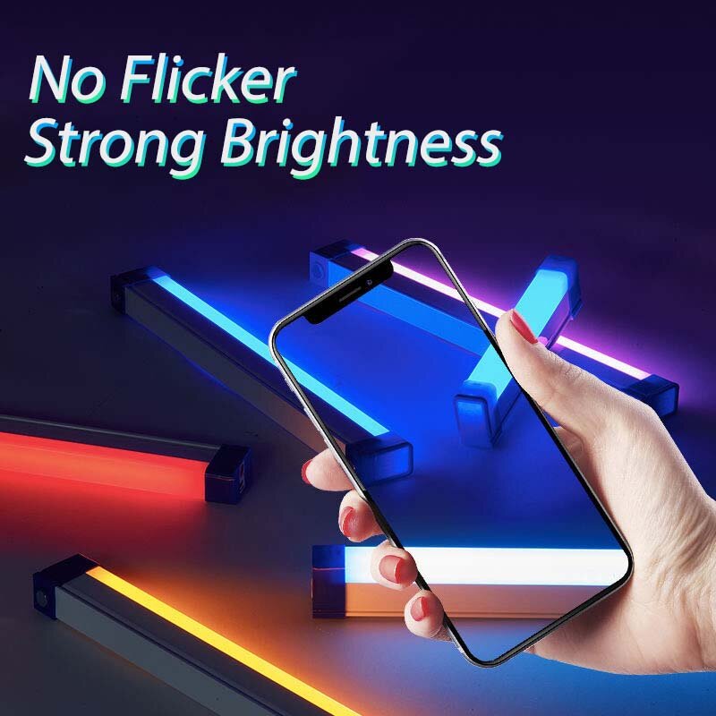 Handheld led luz de preenchimento fotografia vara luz atmosfera colorida lâmpada selfie tubo luzes flash vara speedlight decoração da sala