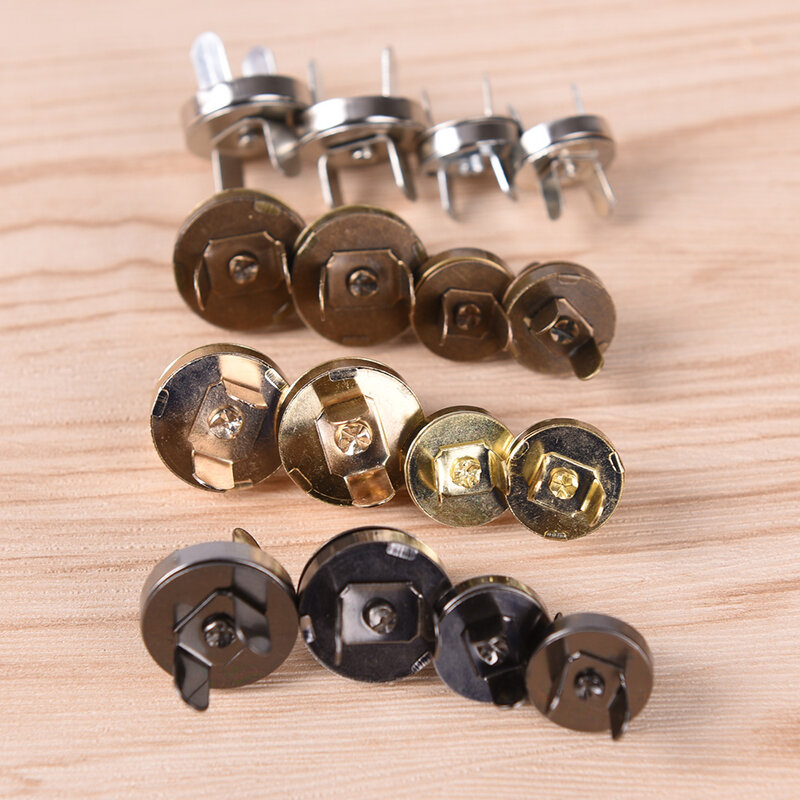 10 flash botão de alta qualidade 18mm/14mm fecho magnético de bolsas diy bolsa de mão fecho botão de metal acessórios peças