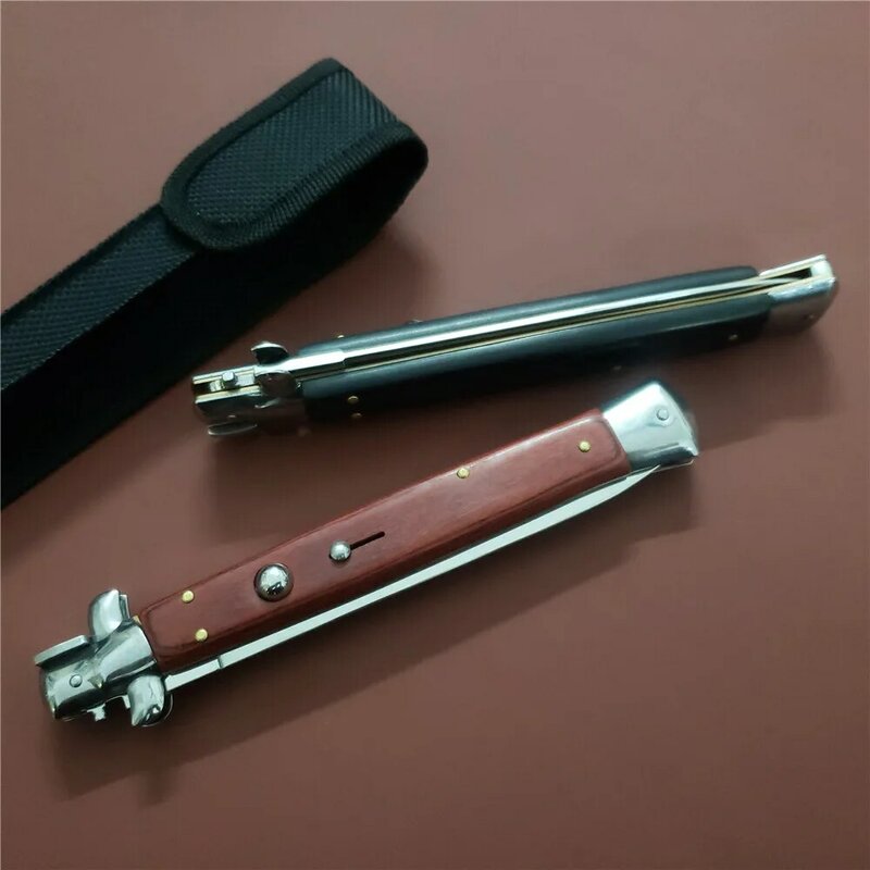 BENYS Version 13" Italian AKC Godfather Stiletto Mafia Portable Folding Blade Knife Knives