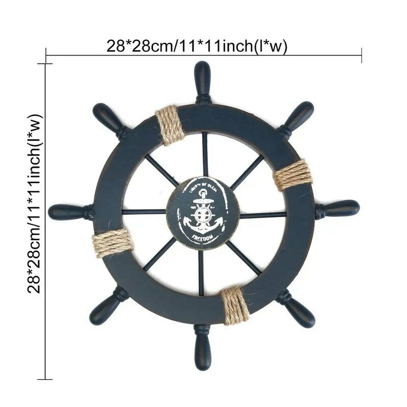 البحر الأبيض المتوسط السفينة الدفة الديكور بحري قارب عجلة هيلم حرف خشبية إكسسوارات ديكور منزلي